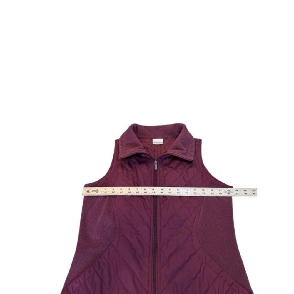 Columbia Womens Quilted Fleece Panel Full Zip Vest Plum Purple RN69724 Size S - Picture 5 of 7